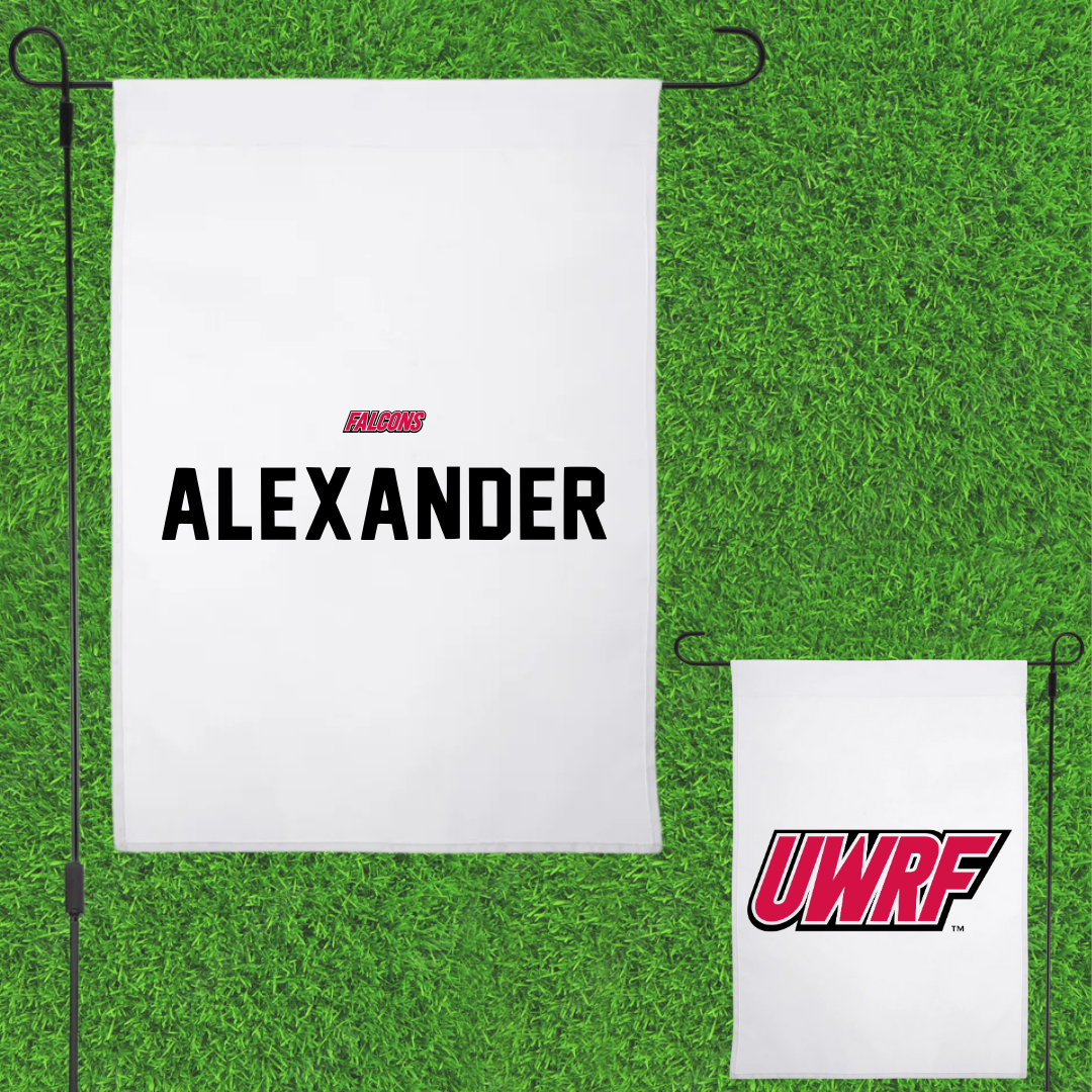 University of Wisconsin-River Falls TF and XC White Garden Flag - Joel Alexander