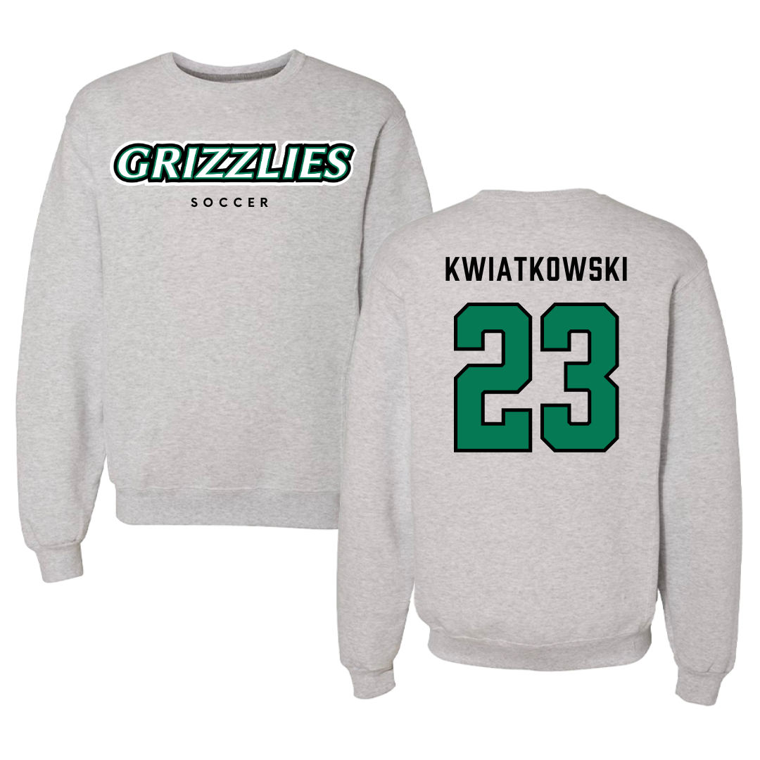 Adams State University Soccer Gray Grizzlies Crewneck - #23 Hailey Kwiatkowski