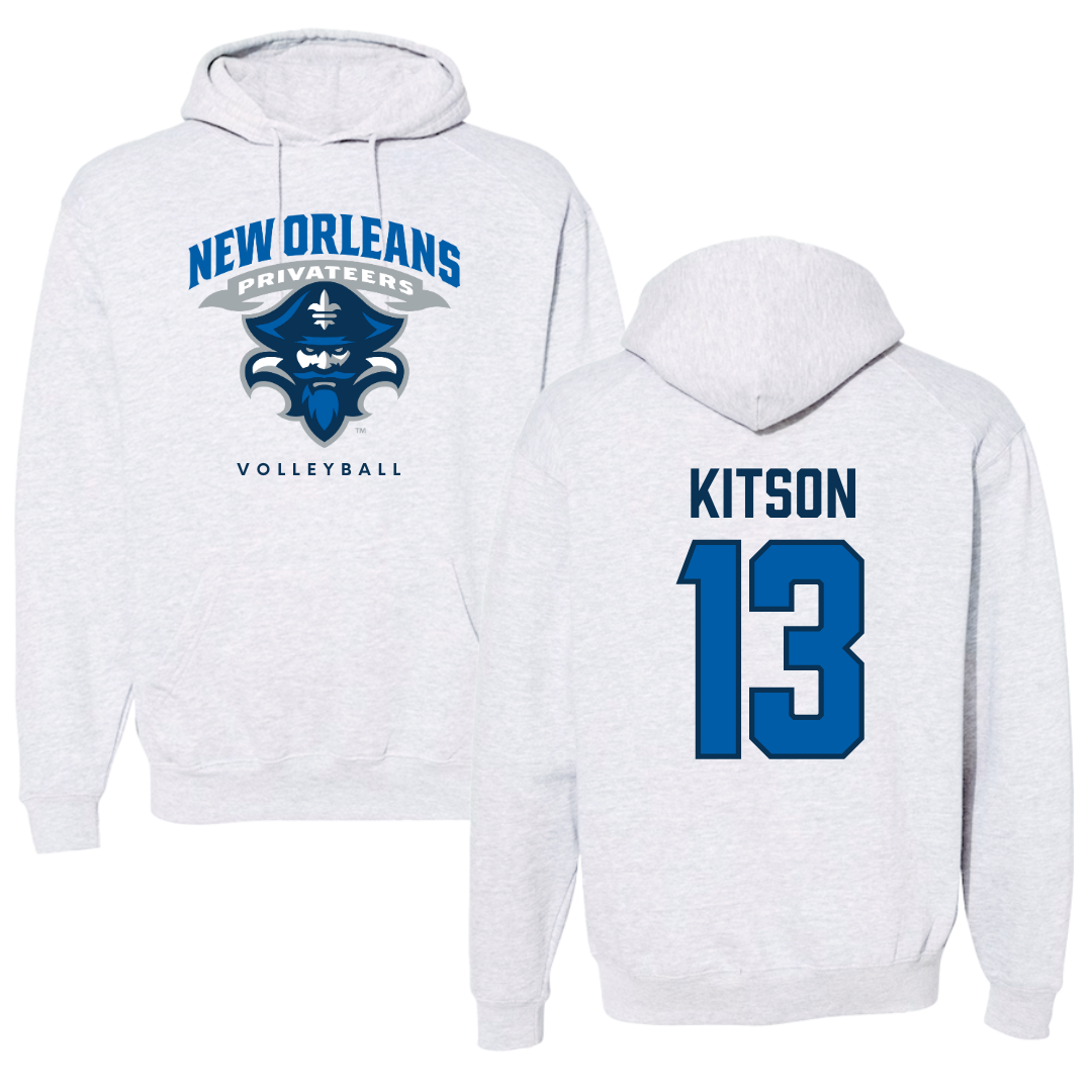 University of New Orleans Volleyball Gray Hoodie - #13 Irene Kitson