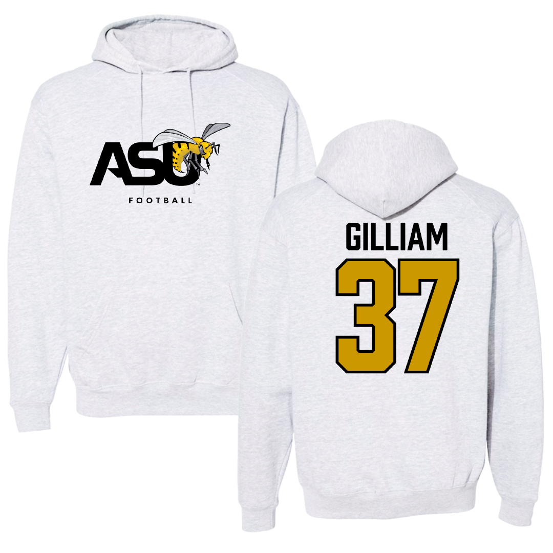 Alabama State University Football Gray Hoodie - #37 Brandon Gilliam