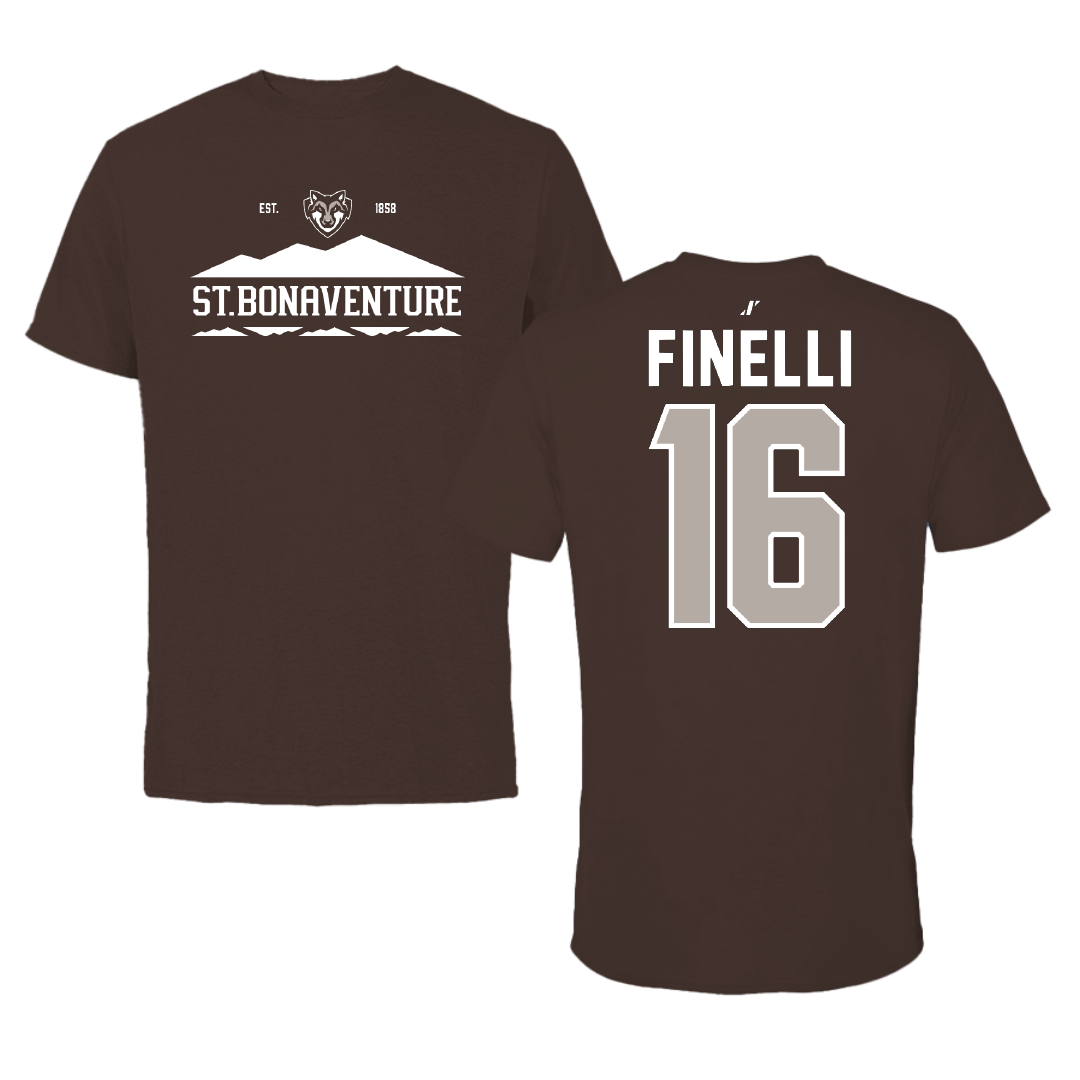 St. Bonaventure University Soccer Brown General Tee - #16 Luc Finelli