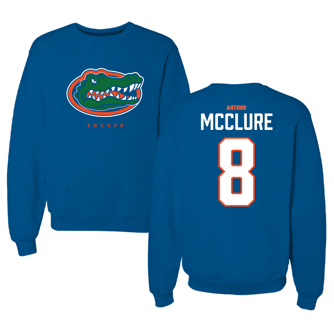University of Florida Soccer Blue Mascot Crewneck - #8 Charlotte McClure