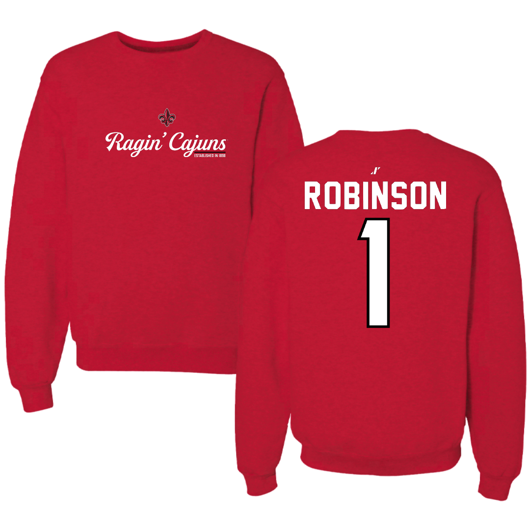 University of Louisiana at Lafayette Basketball Red General Crewneck - #1 Tamiah Robinson
