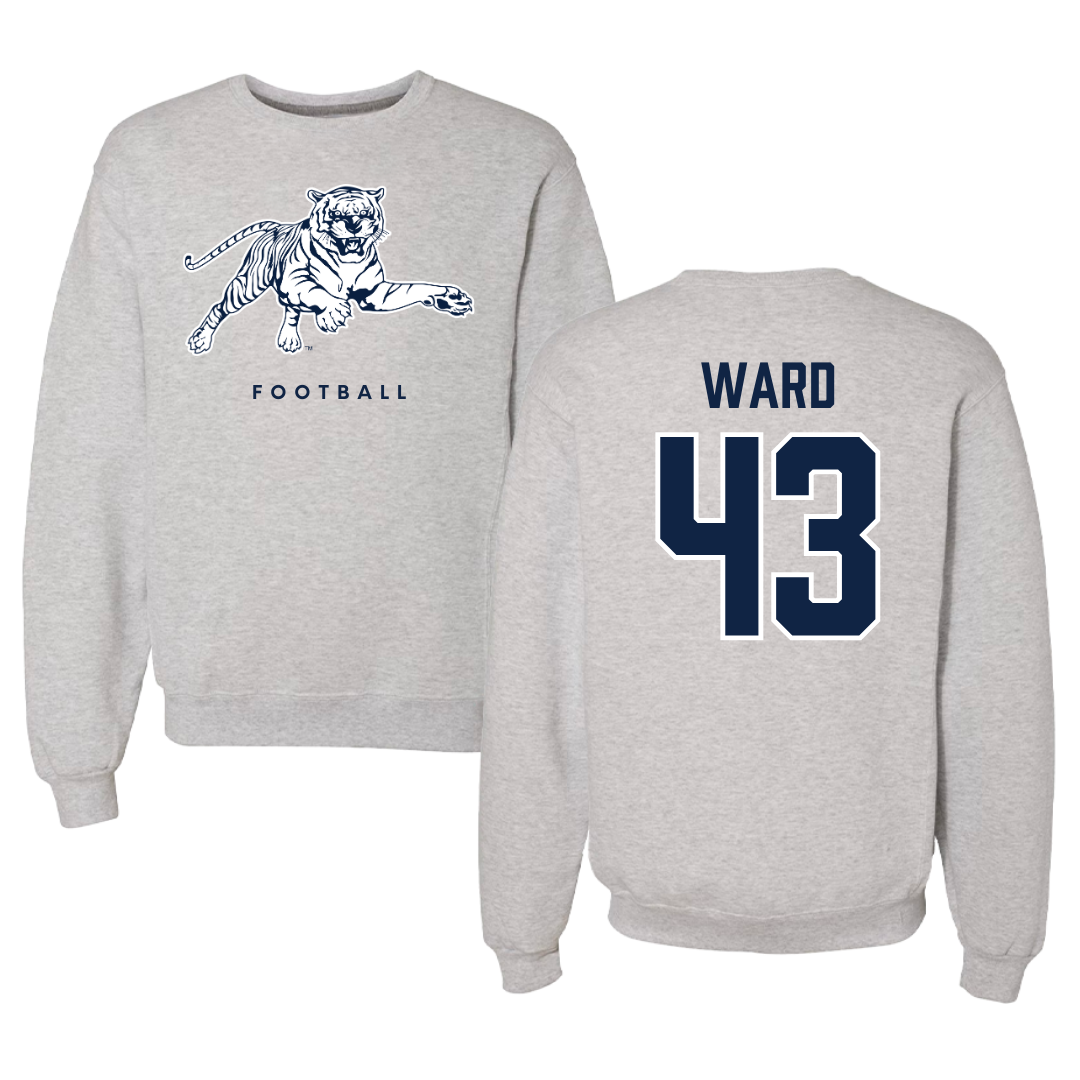 Jackson State University Football Gray Crewneck - #43 Jace Ward