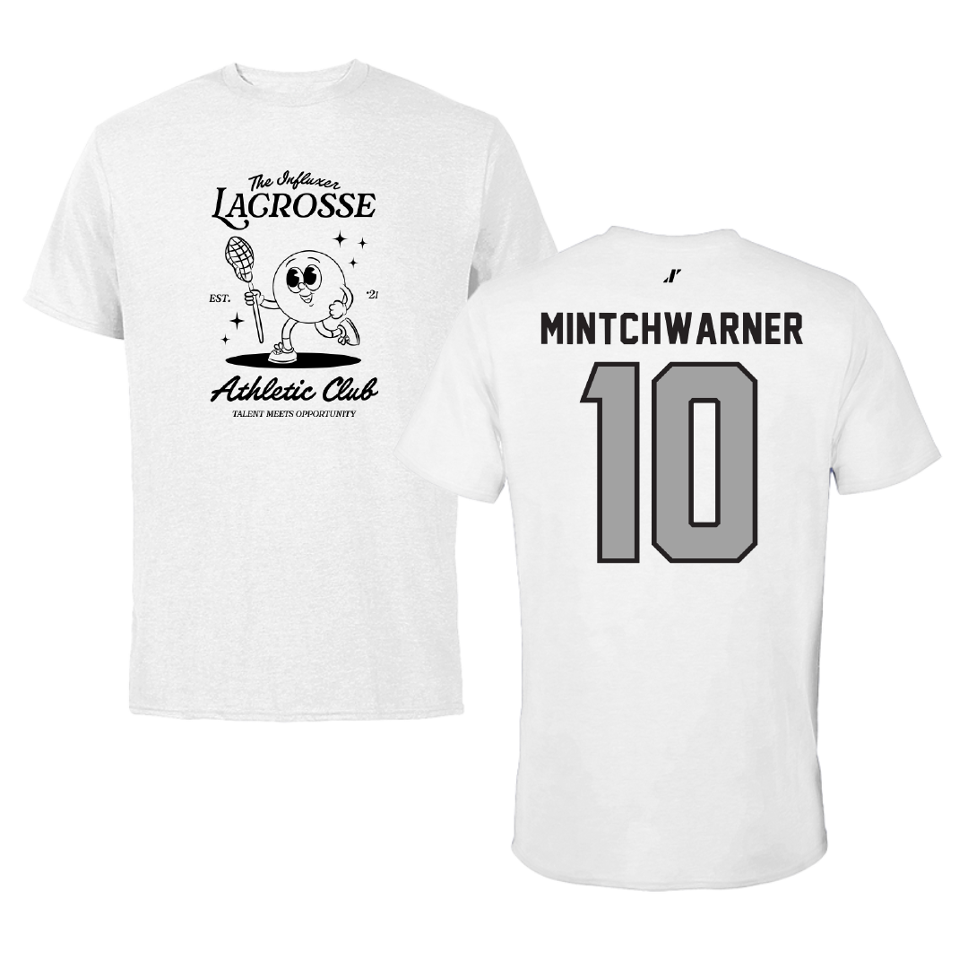 Lacrosse White Influxer Athletic Club Tee - #10 Lane Mintchwarner
