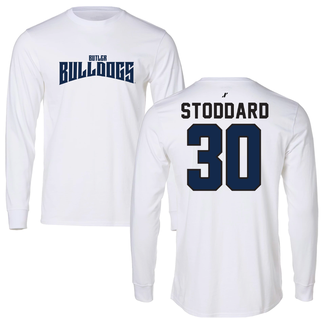 Butler University Basketball White Classic Performance Long Sleeve - #30 Abigail Stoddard