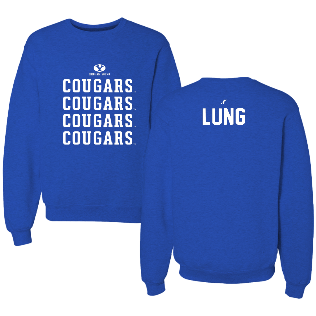Brigham Young University Swimming & Diving Blue General Crewneck - Mackenzie Lung