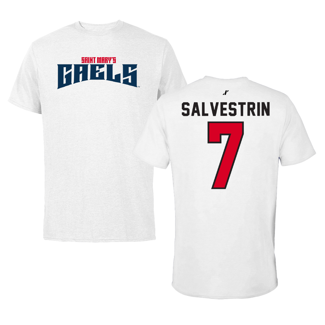 Saint Mary's College of California Soccer White Classic Tee - #7 Tessa Salvestrin