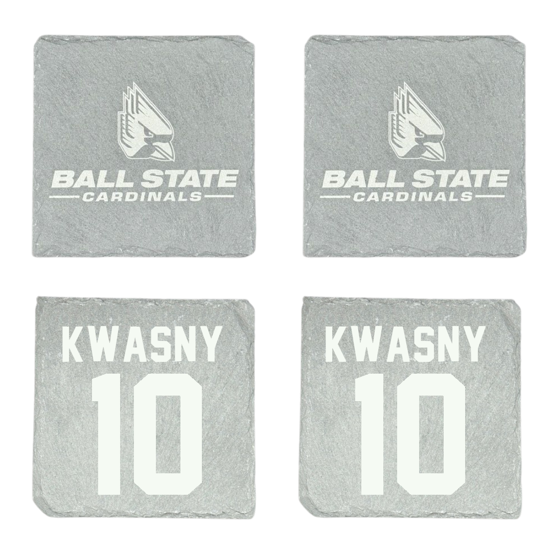 Ball State University Baseball Stone Coaster (4 Pack)  - #10 Zach Kwasny