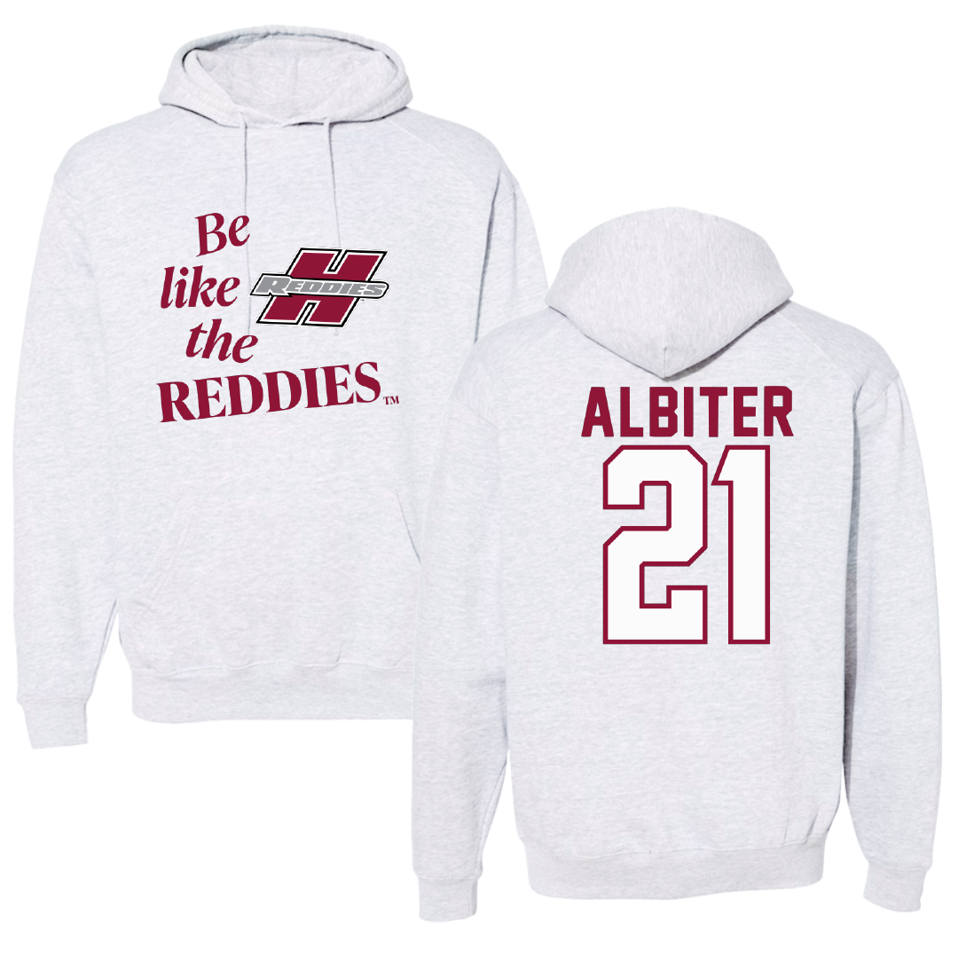 Henderson State University Softball Light Gray Be Like Us Hoodie - #21 Jay Albiter