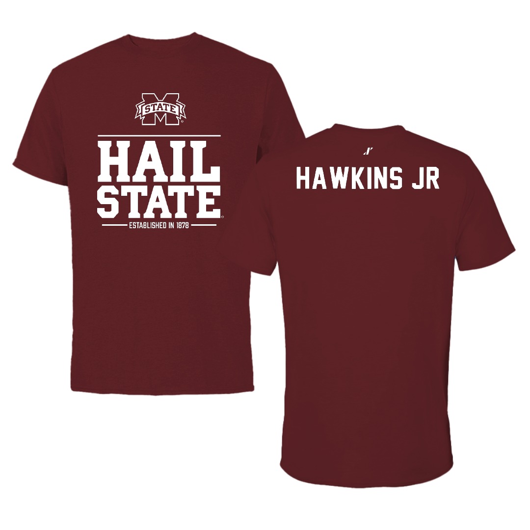 Mississippi State University TF and XC Maroon General Tee - Sherman Hawkins Jr