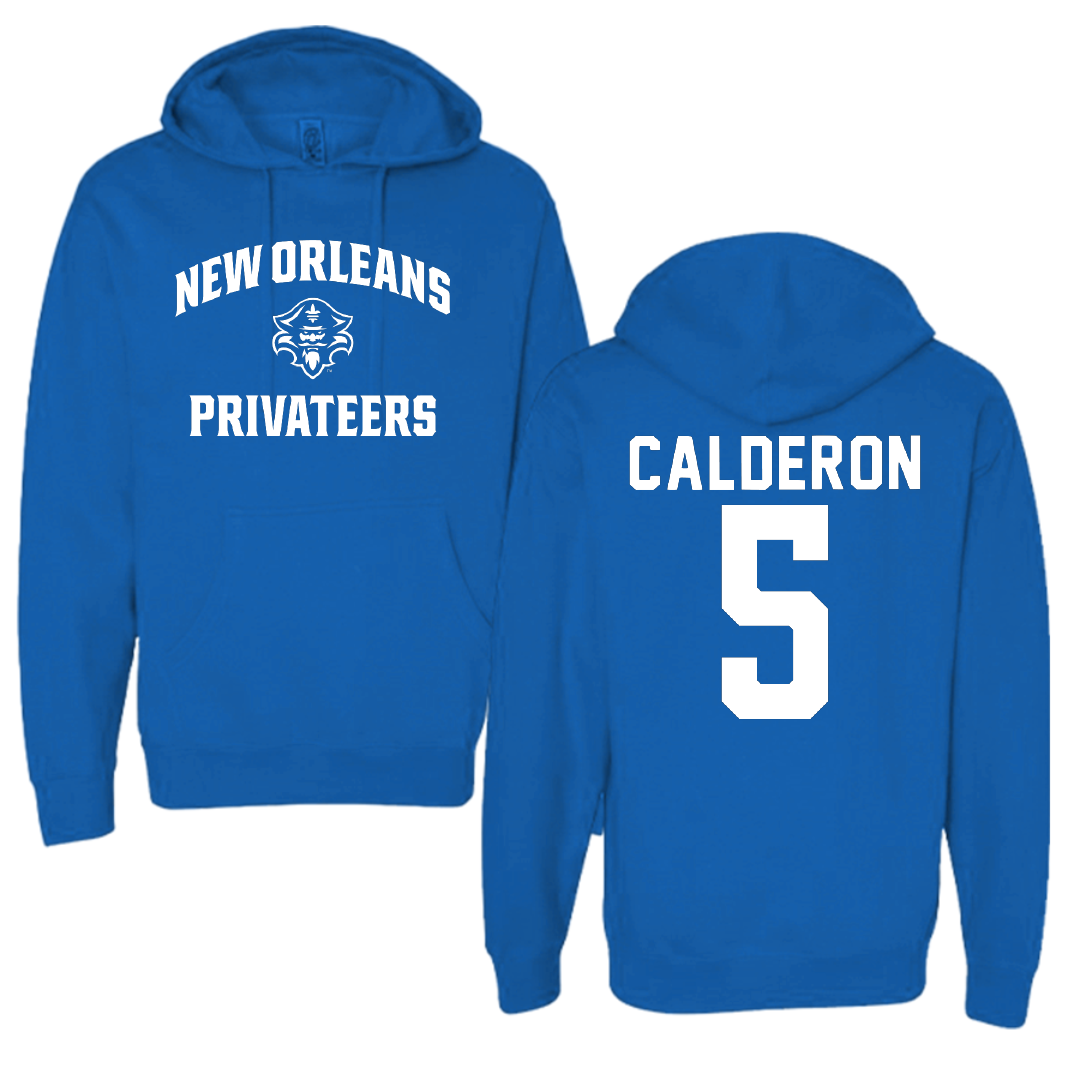 University of New Orleans Basketball Blue General Hoodie - #5 Alexis Calderon