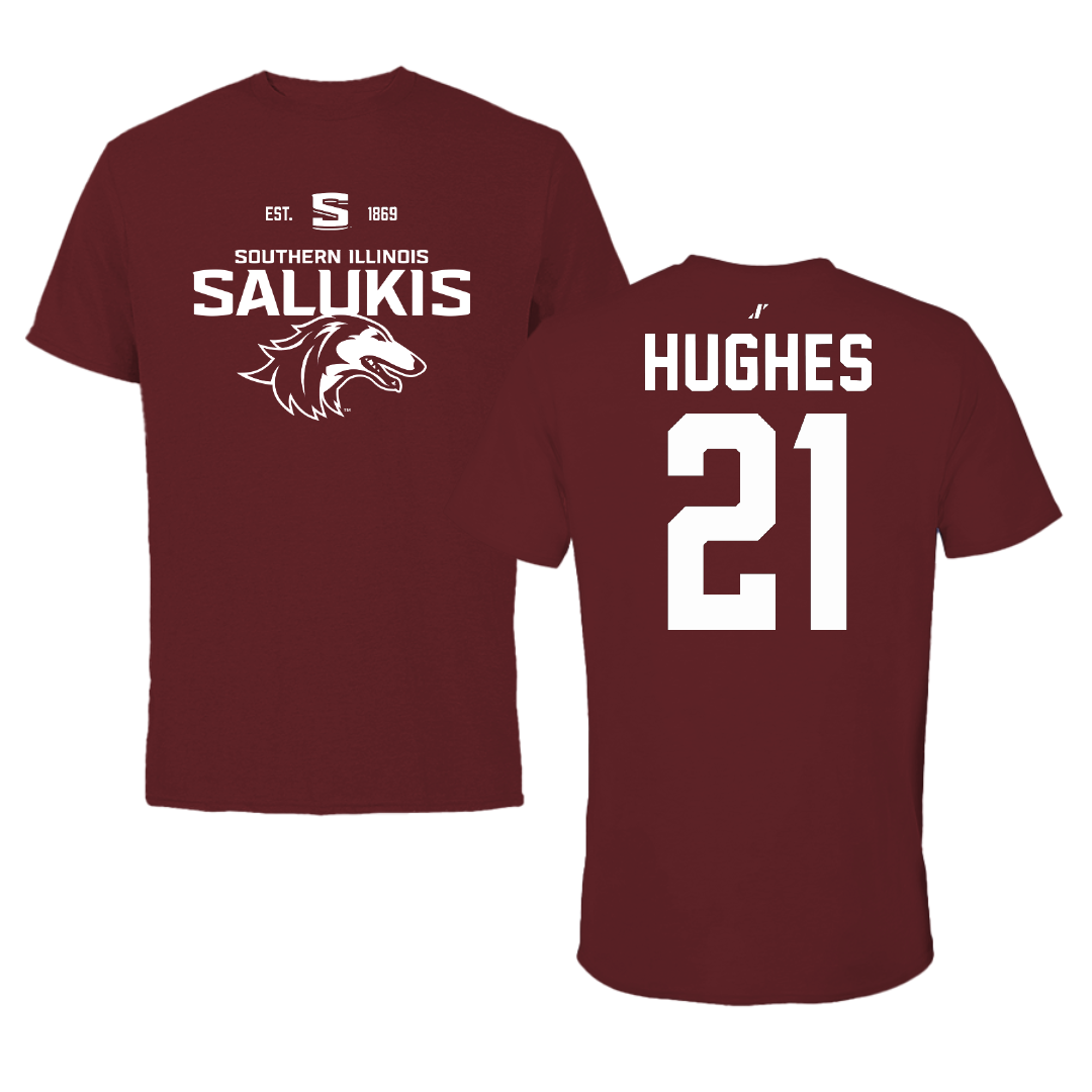 Southern Illinois University at Carbondale Basketball Maroon General Performance Tee - #21 Seairra Hughes