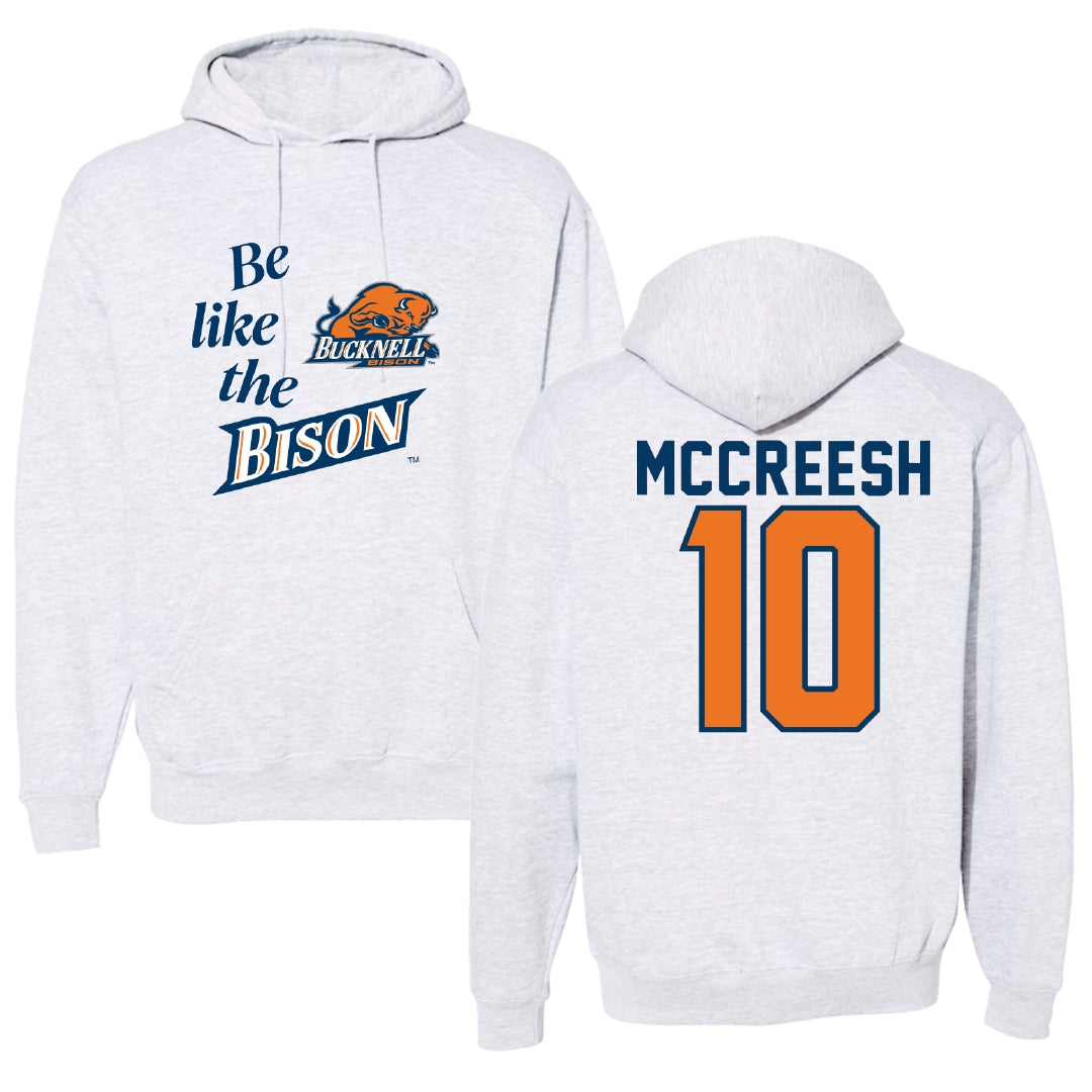Bucknell University Basketball Light Gray Be Like Us Hoodie - #10 Brandon McCreesh
