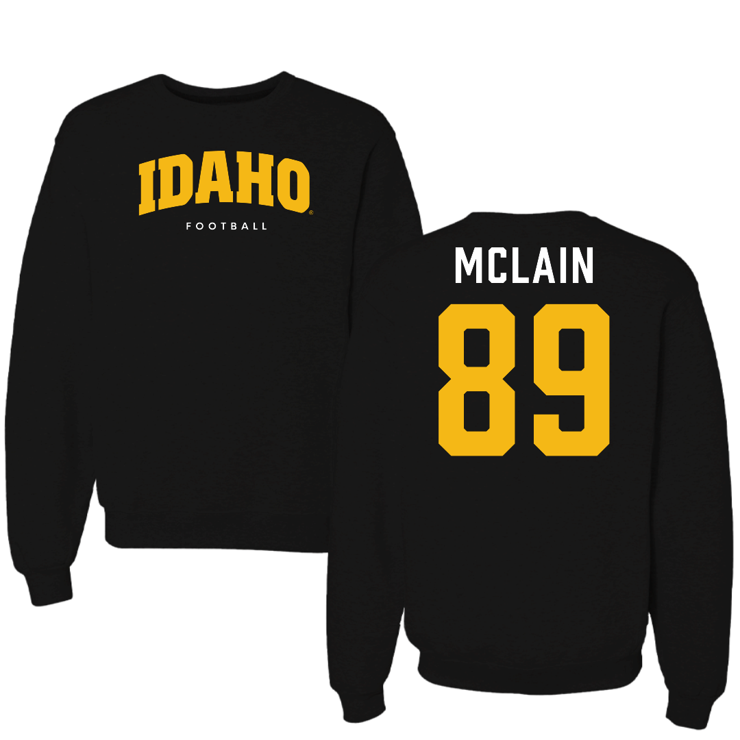 University of Idaho Football Black Idaho Crewneck - #89 Matyus McLain