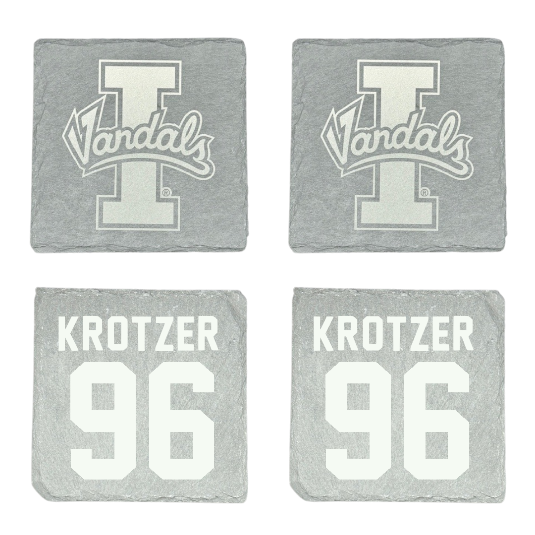 University of Idaho Football Stone Coaster (4 Pack)  - #96 Zach Krotzer