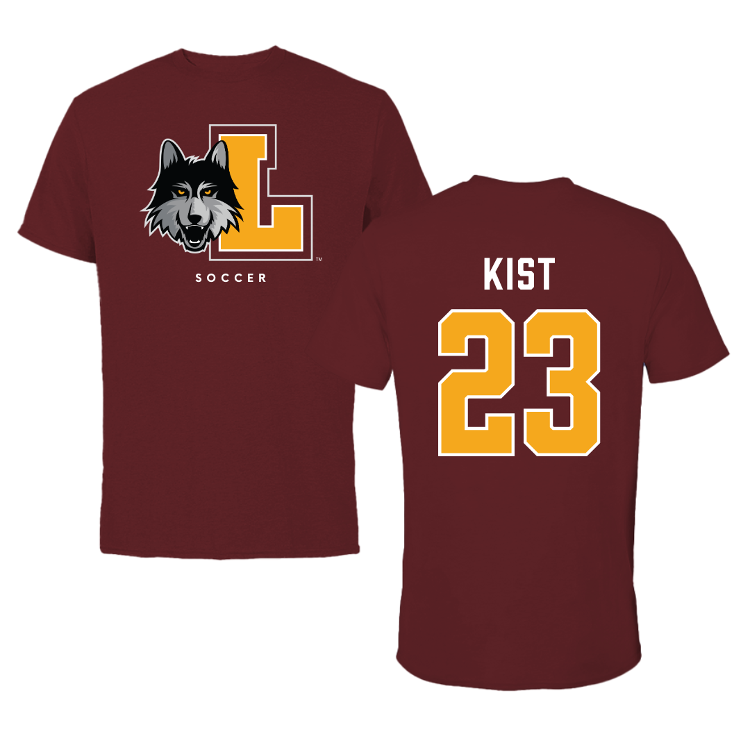 Loyola University-Chicago Soccer Maroon Mascot Tee - #23 Kameron Kist