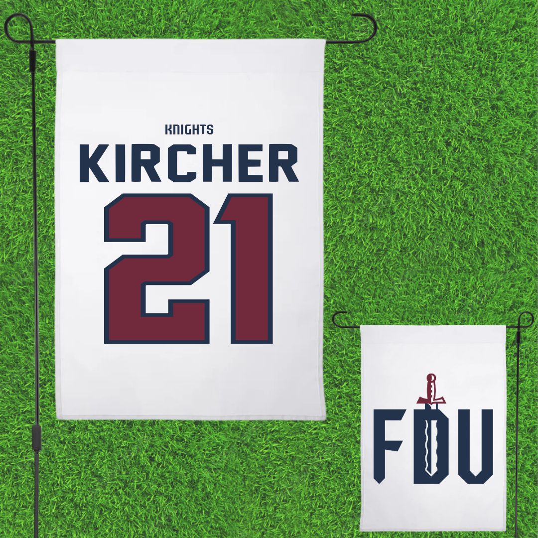 Fairleigh Dickinson University-Metropolitan Campus Volleyball White Garden Flag - #21 Gillian Kircher
