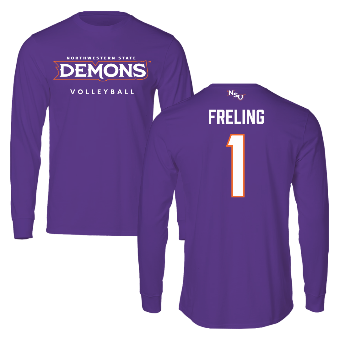 Northwestern State University Volleyball Purple Demons Long Sleeve - #1 Lorelei Freling