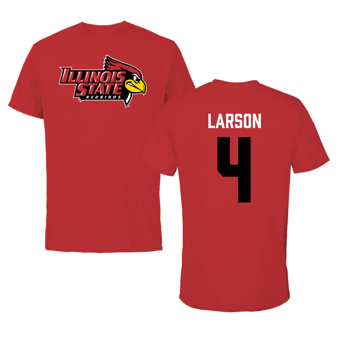 Illinois State University Softball Red Redbird Performance Tee - #4 Julia Larson