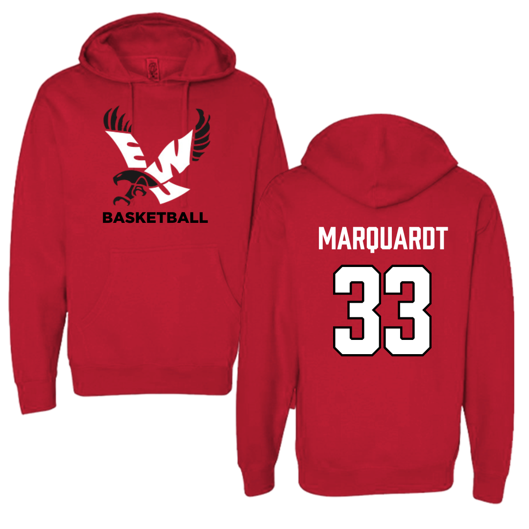 Eastern Washington University Basketball Red EWU Hoodie - #33 Emmett Marquardt