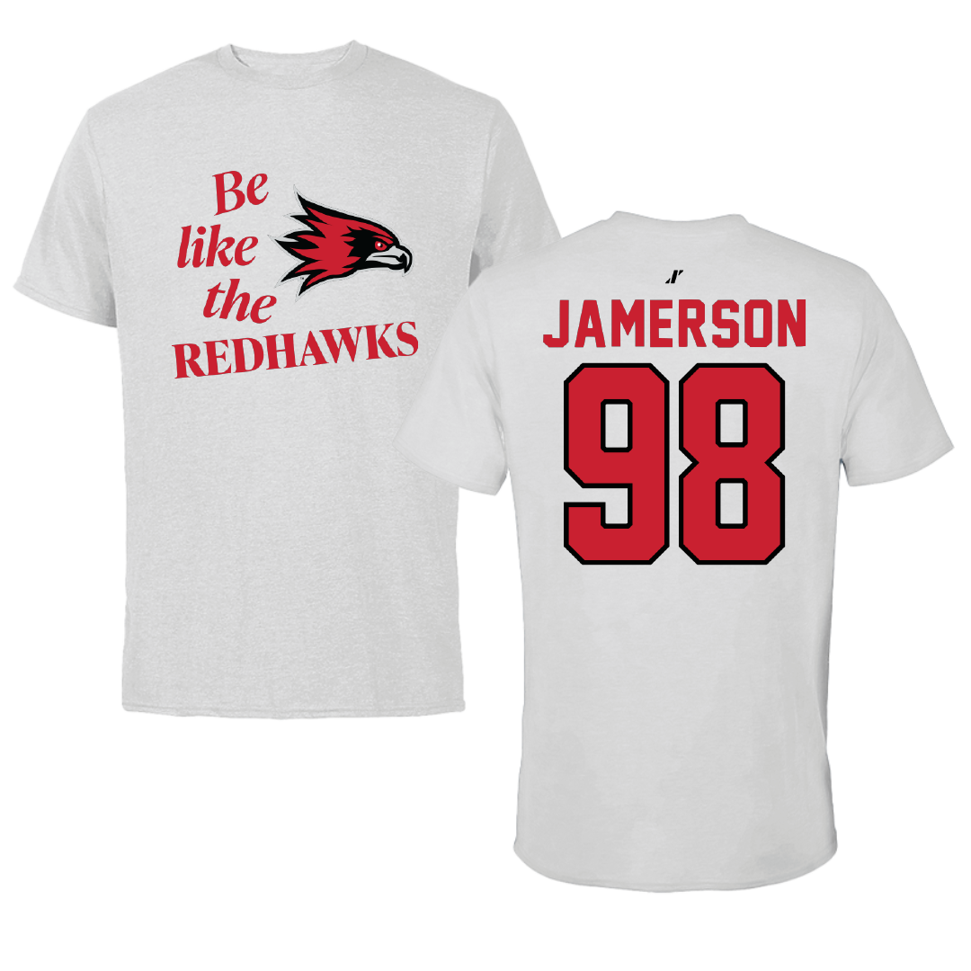 Southeast Missouri State University Football Light Gray Be Like Us Performance Tee - #98 Michael Jamerson