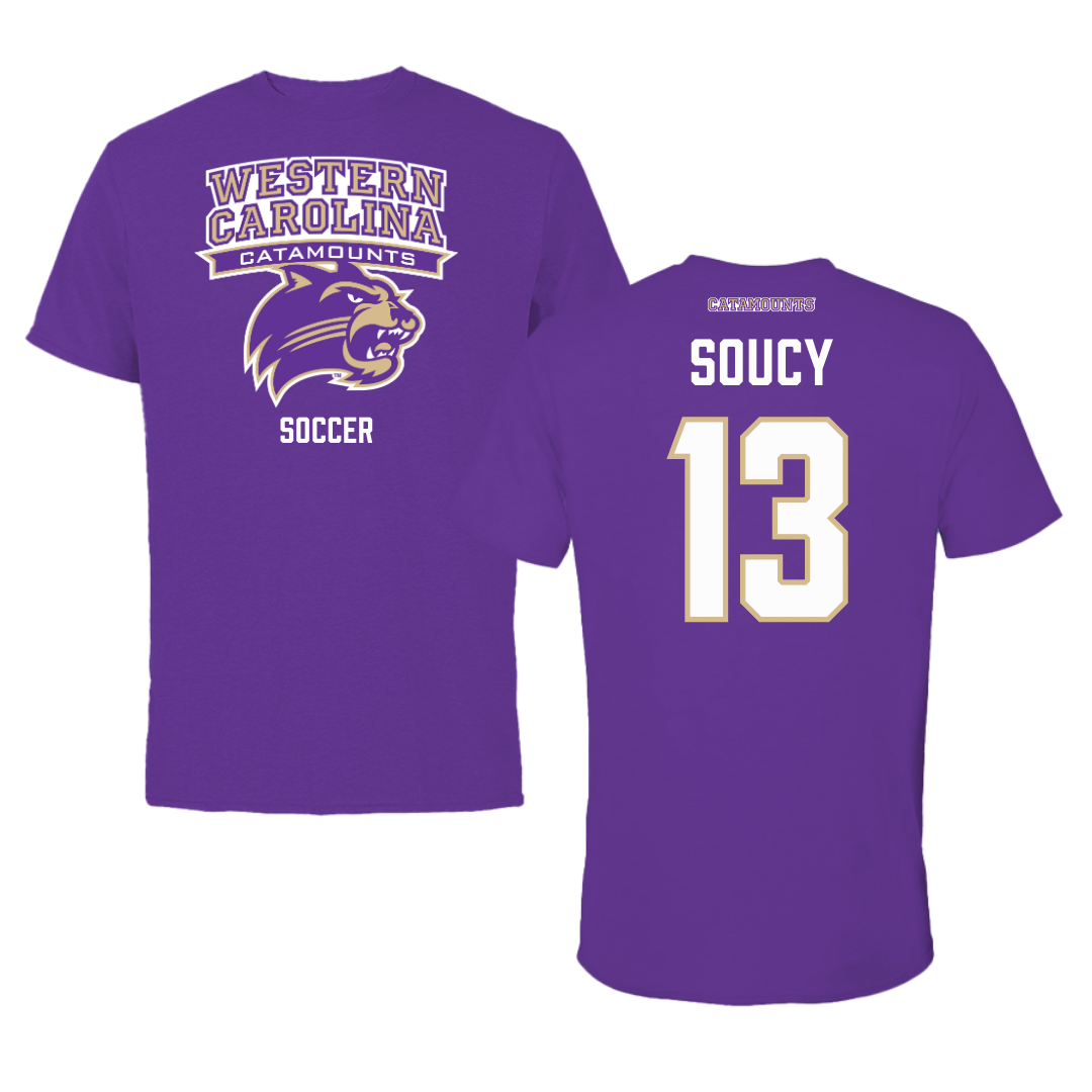 Western Carolina University Soccer Purple Tee - #13 Emma Soucy