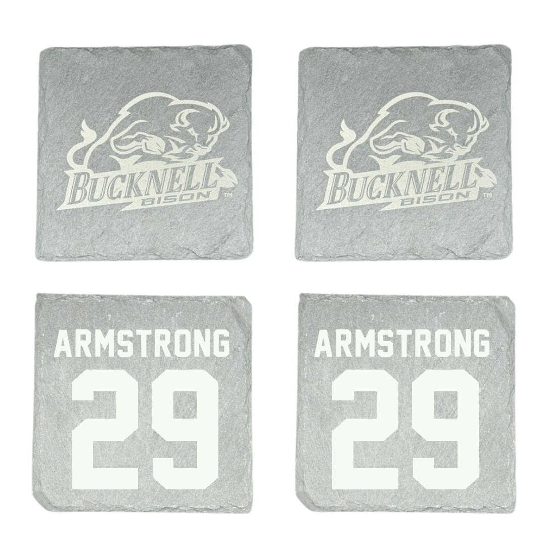 Bucknell University Lacrosse Stone Coaster (4 Pack)  - #29 Thomas Armstrong