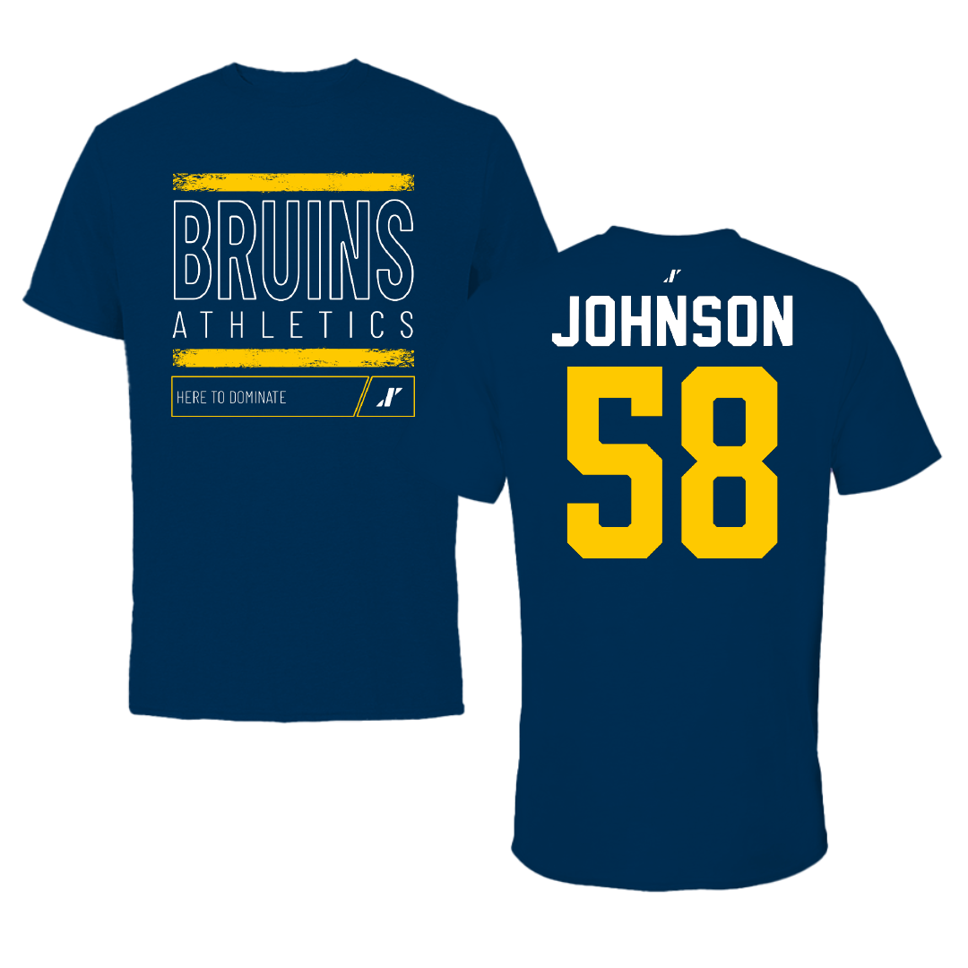 Carolina University Baseball Navy Dominate Performance Tee - #58 Brandon Johnson