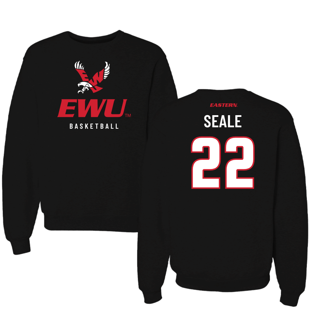 Eastern Washington University Basketball Black EWU Crewneck - #22 Jackson Seale