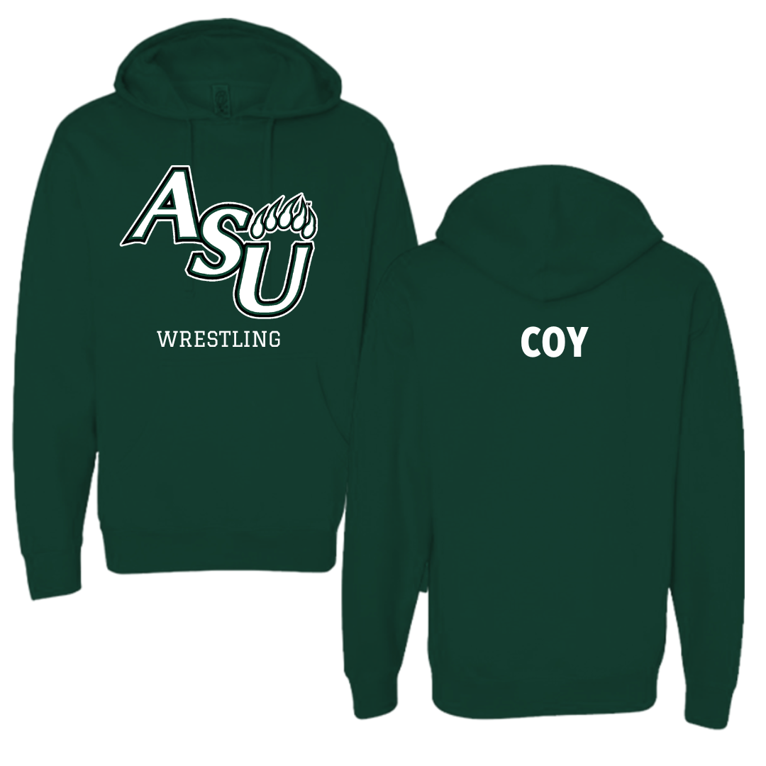 Adams State University Wrestling Forest Green Block Hoodie - Greg Coy