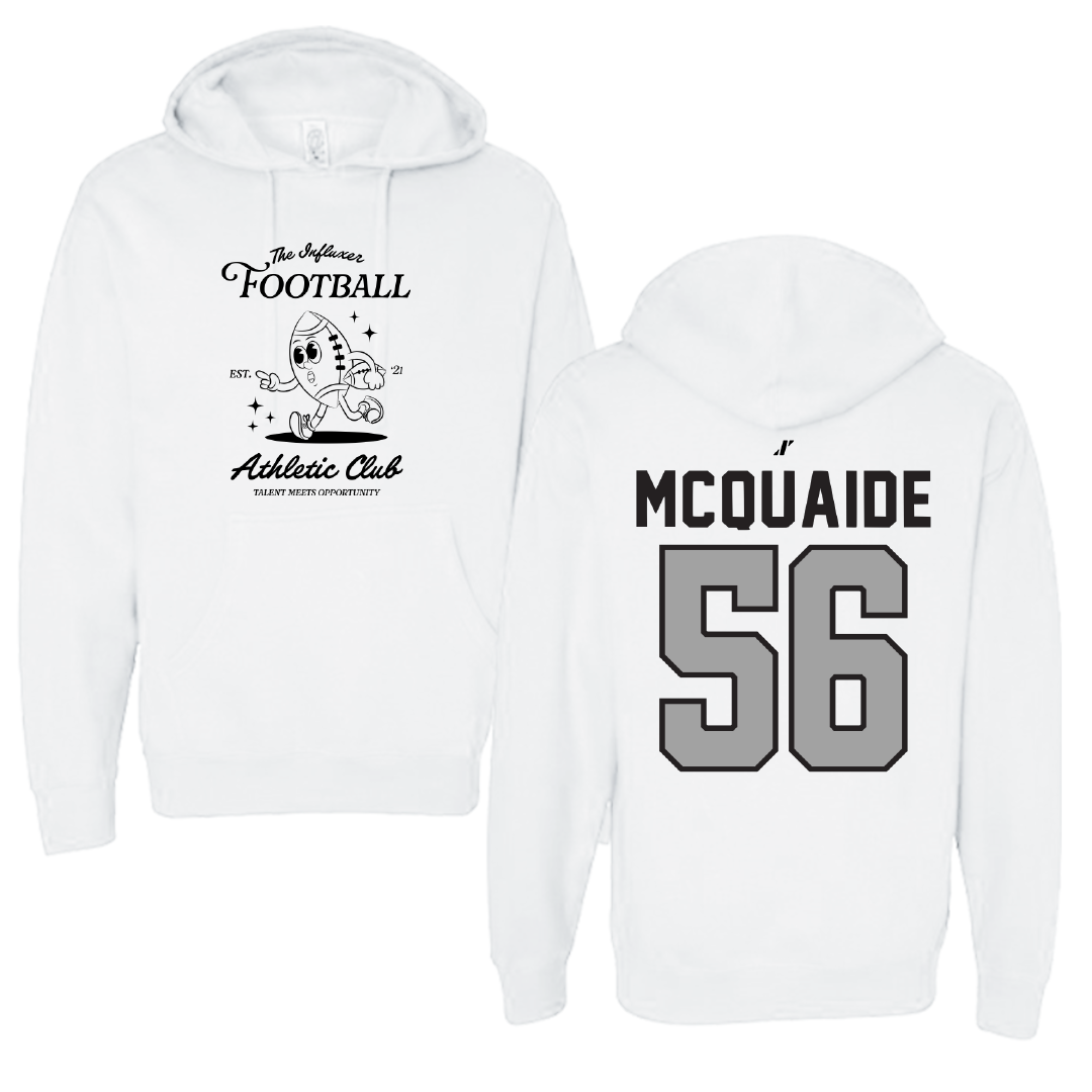 Football White Influxer Athletic Club Hoodie - #56 Pat McQuaide