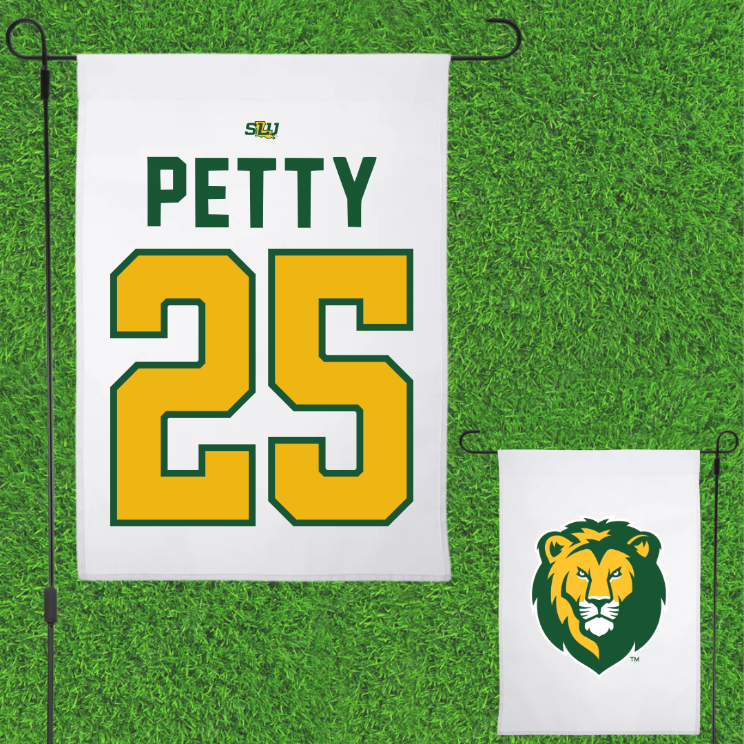 Southeastern Louisiana University Beach Volleyball White Garden Flag - #25 Carley Petty
