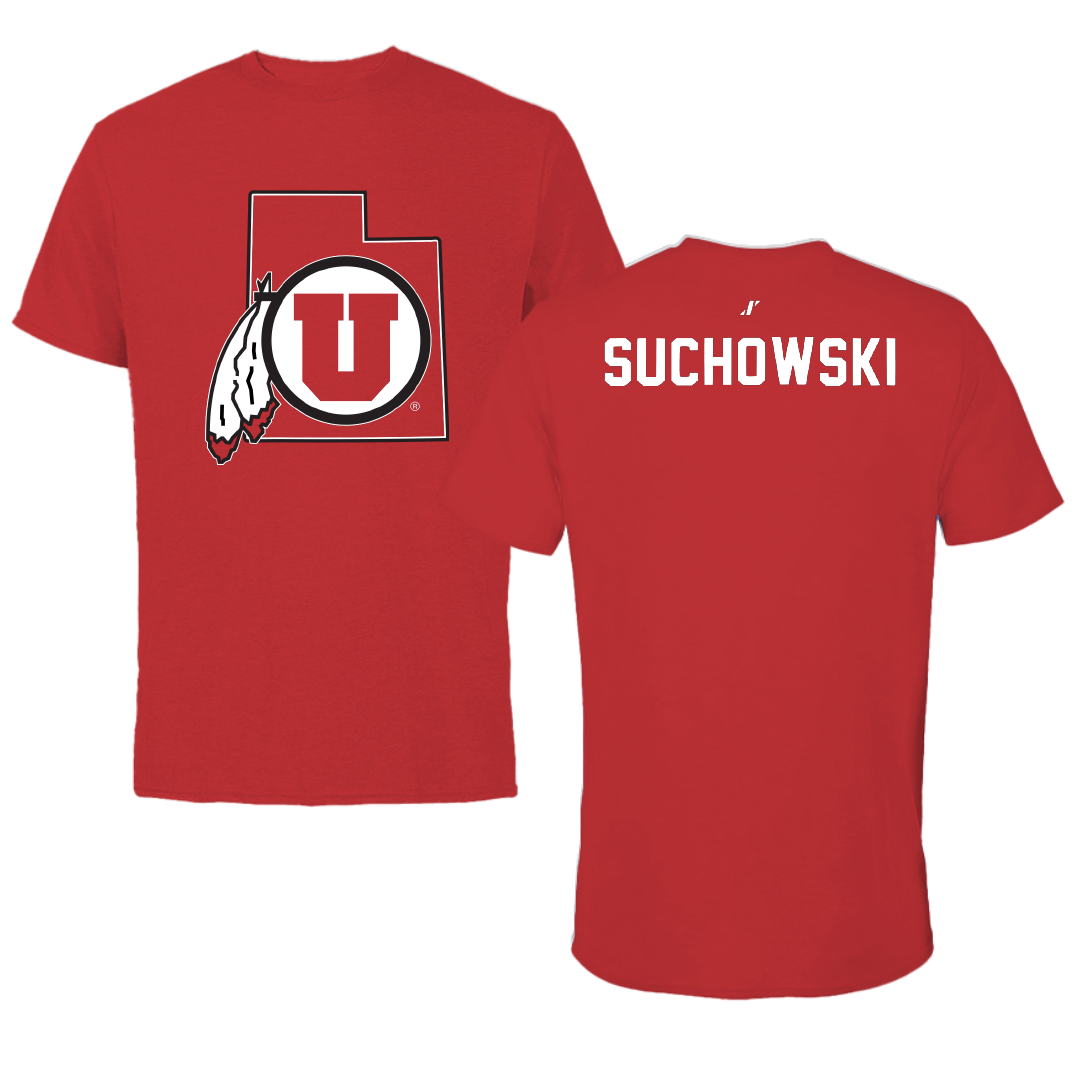 University of Utah Swimming & Diving Red State Performance Tee - Jake Suchowski