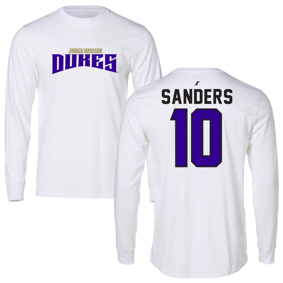 James Madison University Softball White Classic Long Sleeve - #10 Carsen Sanders