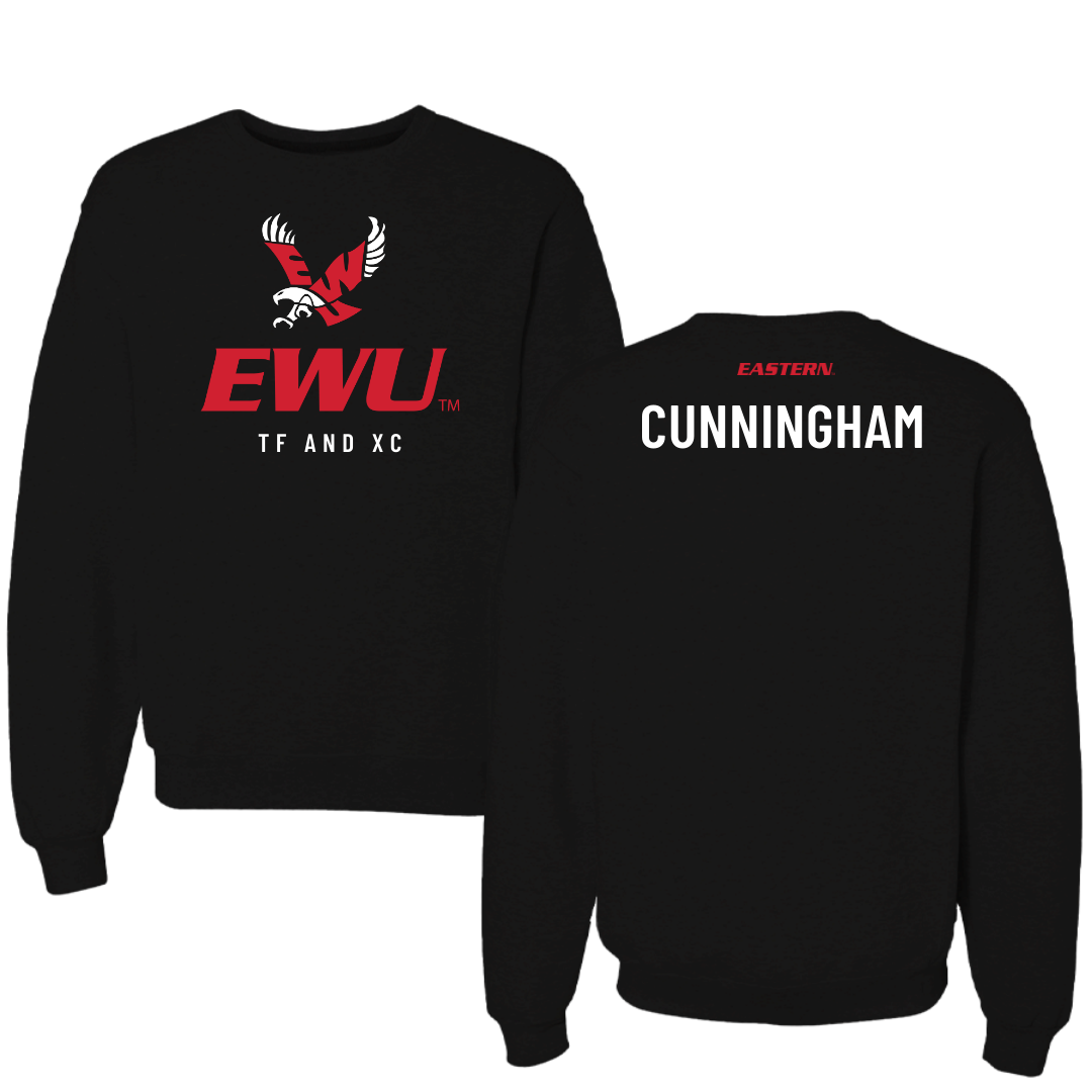 Eastern Washington University TF and XC Black EWU Crewneck - Nic Cunningham