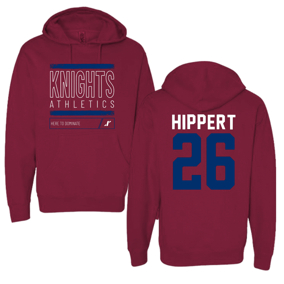 Fairleigh Dickinson University-Metropolitan Campus Lacrosse Maroon Dominate Hoodie - #26 Kendal Hippert