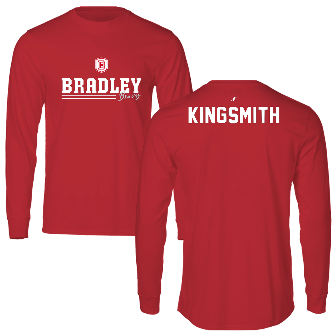 Bradley University TF and XC Red General Performance Long Sleeve - Kaden Kingsmith