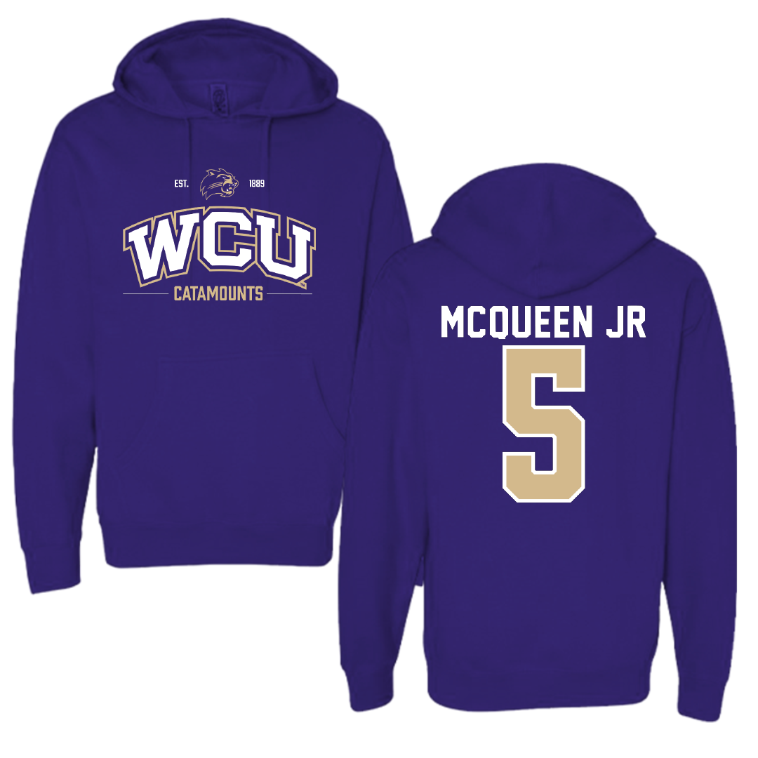Western Carolina University Football Purple General Hoodie - #5 Hayward McQueen Jr