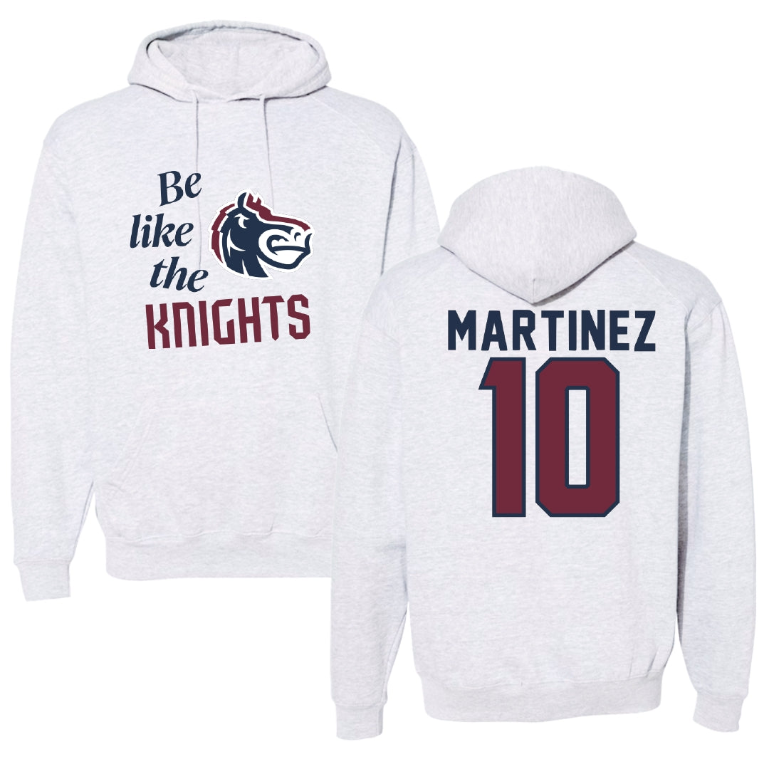 Fairleigh Dickinson University-Metropolitan Campus Soccer Light Gray Be Like Us Hoodie - #10 Laura Martinez