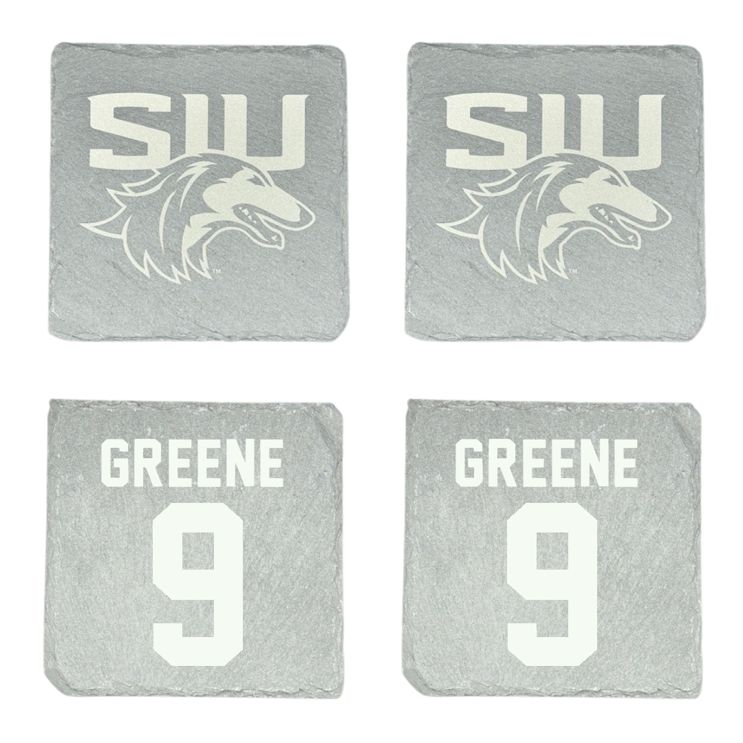 Southern Illinois University at Carbondale Football Stone Coaster (4 Pack)  - #9 Dewey Greene