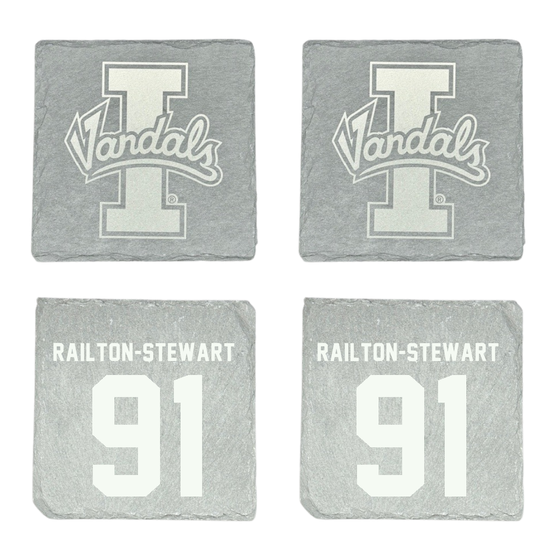 University of Idaho Football Stone Coaster (4 Pack)  - #91 Malakai Railton-Stewart