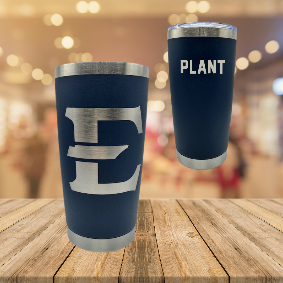 East Tennessee State University Triathlon Navy Stainless Steel Tumbler - Sarah Plant