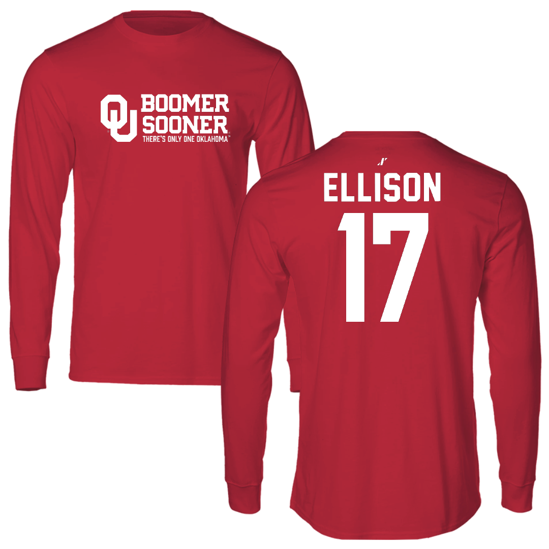University of Oklahoma Volleyball Crimson General Long Sleeve - #17 Daleigh Ellison