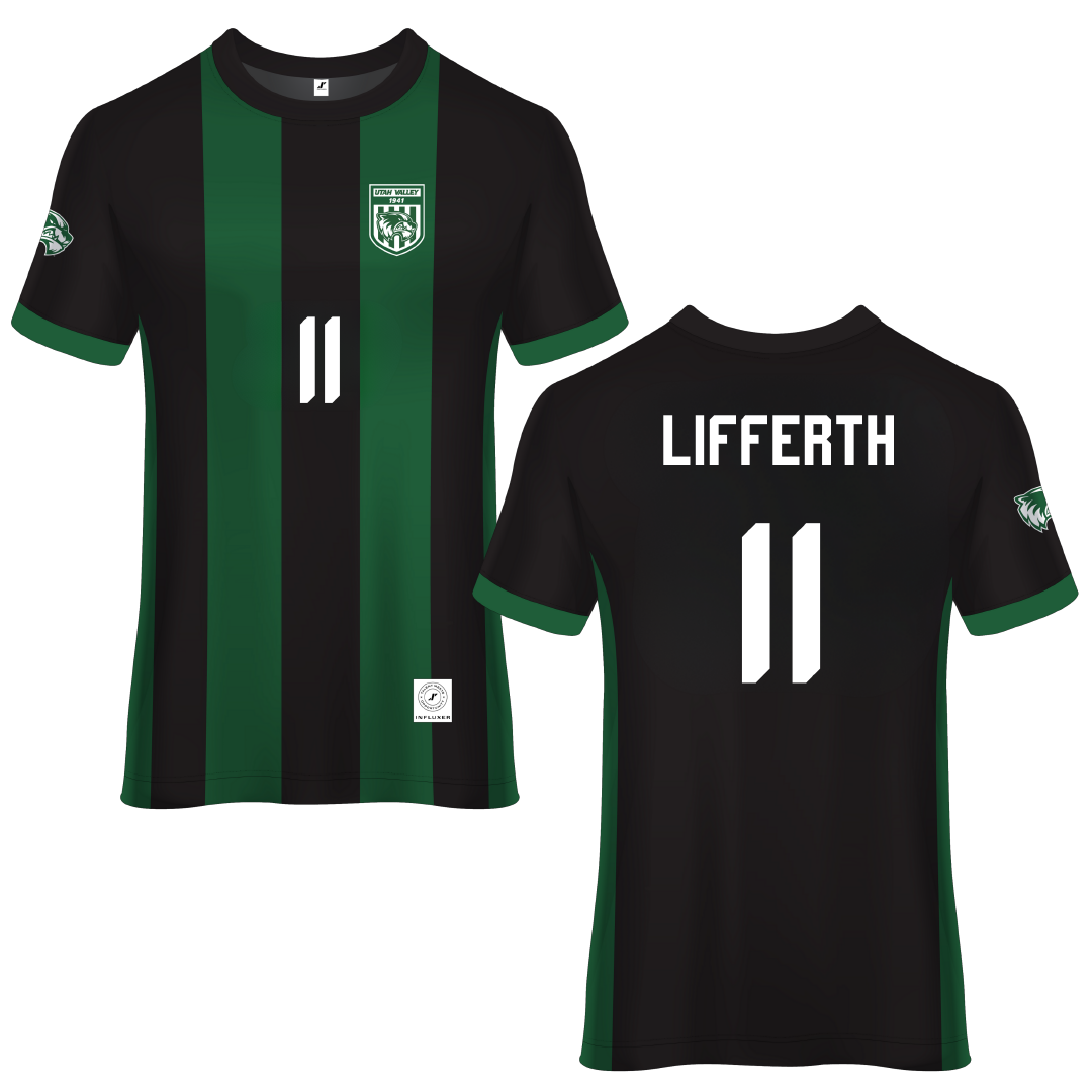 Utah Valley University Green Soccer Jersey - #11 Zach Lifferth