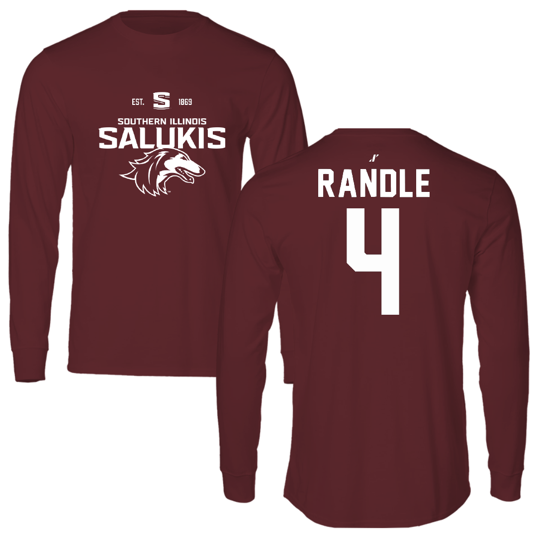 Southern Illinois University at Carbondale Basketball Maroon General Performance Long Sleeve - #4 Laniah Randle
