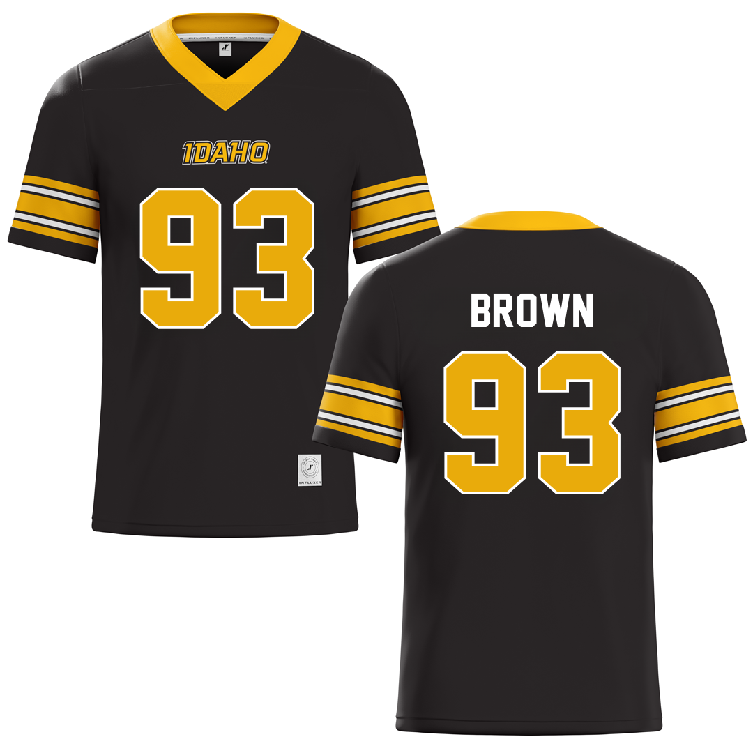 University of Idaho Black Football Jersey - #93 Sam Brown
