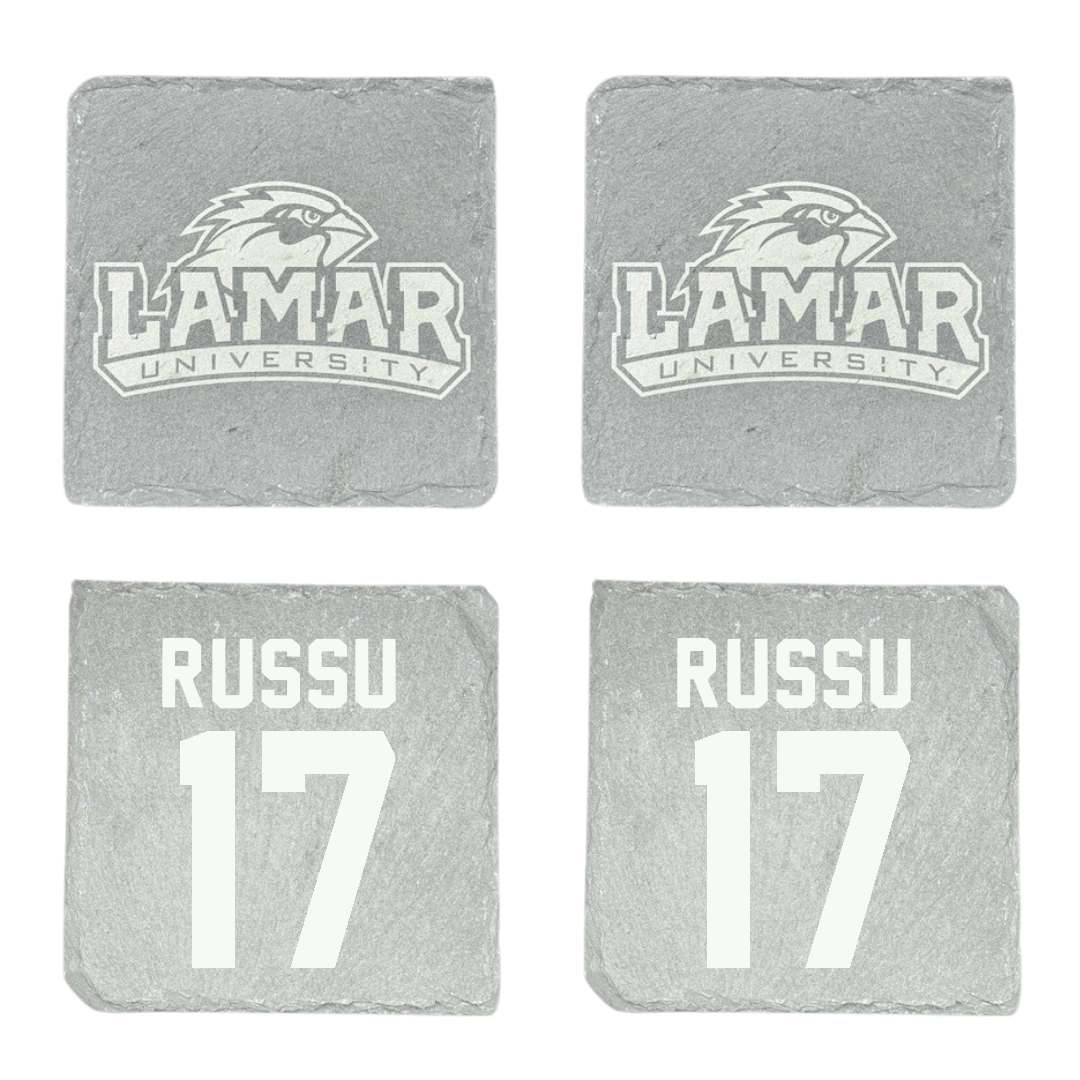 Lamar University Soccer Stone Coaster (4 Pack)  - #17 Addison Russu