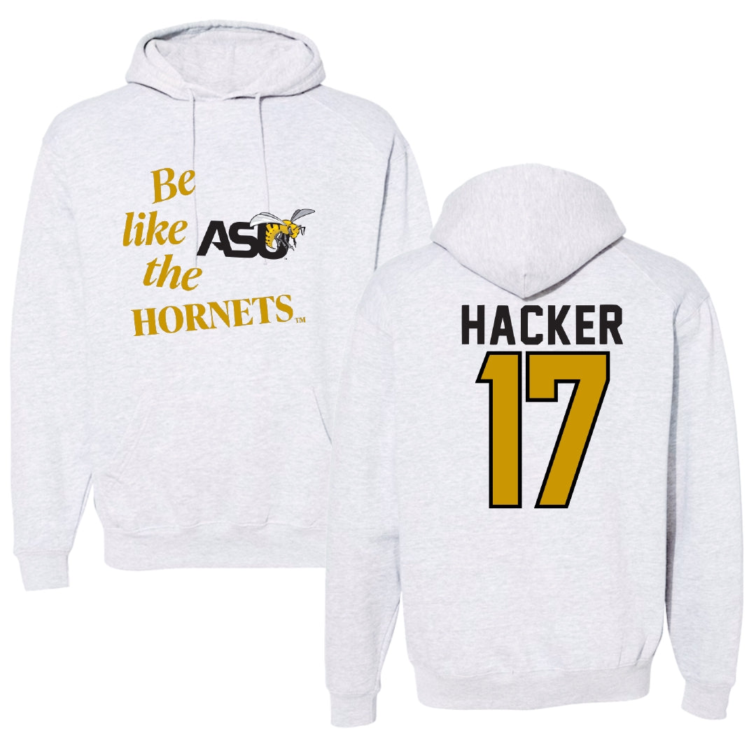 Alabama State University Soccer Light Gray Be Like Us Hoodie - #17 McKinley Hacker