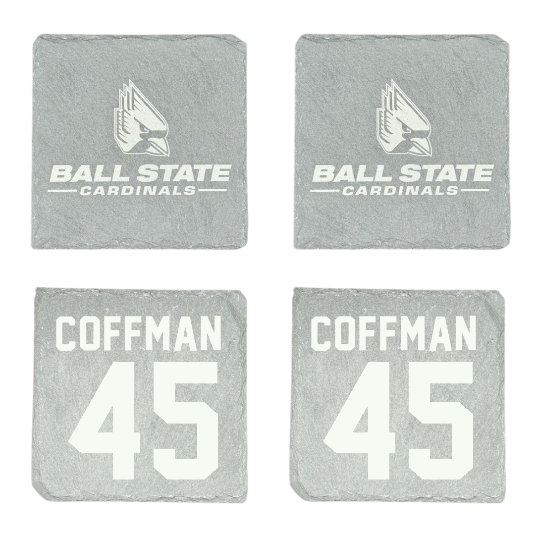 Ball State University Baseball Stone Coaster (4 Pack)  - #45 Owen Coffman